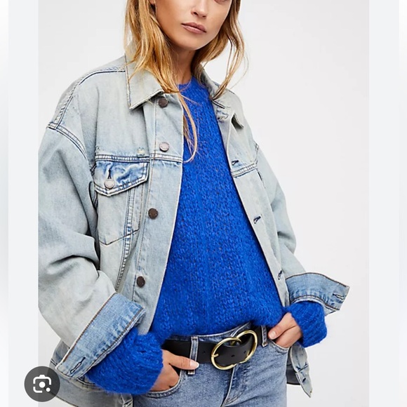 Free People Jackets & Blazers - Free People Denim Trucker Jacket